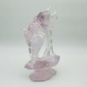 قطعة ديكور فنية بتصميم مجسّم لحصان بأسلوب هندسي عصري36×20×10سم 