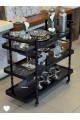 عربية تقديم  3دور زجاج وحديد لون اسود