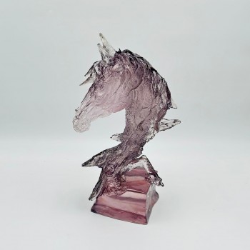 قطعة ديكور فنية بتصميم مجسّم لحصان بأسلوب هندسي عصري36×20×10سم 