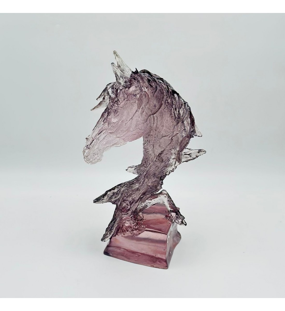 قطعة ديكور فنية بتصميم مجسّم لحصان بأسلوب هندسي عصري36×20×10سم 