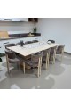 طاولة طعام سطح سيراميك مستطيل 10+1 فاخرة 