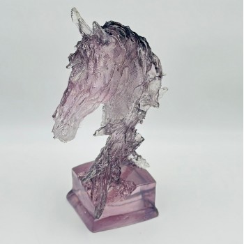 قطعة ديكور فنية بتصميم مجسّم لحصان بأسلوب هندسي عصري36×20×10سم 