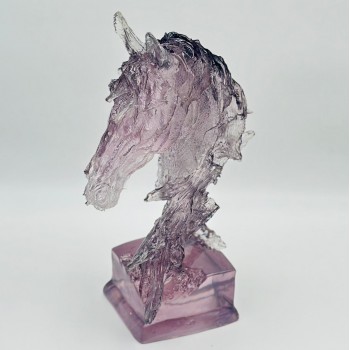 قطعة ديكور فنية بتصميم مجسّم لحصان بأسلوب هندسي عصري36×20×10سم 