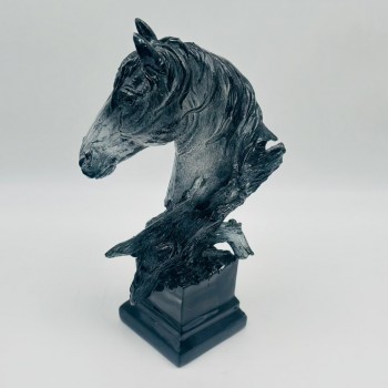 قطعة ديكور فنية بتصميم مجسّم لحصان بأسلوب هندسي عصري30×9×9سم 