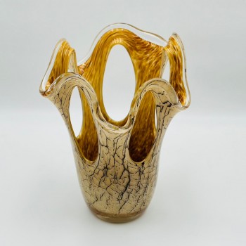 فازه زجاج  تصميم كلاسيك مقاس  20×20×15سم 