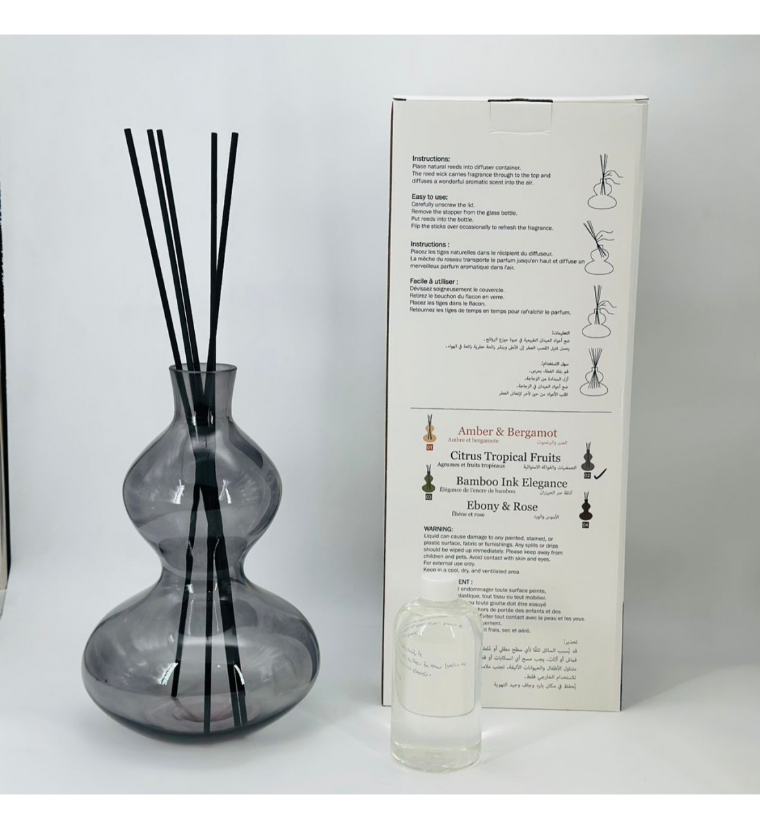 فواحه عطرية مع عيدان زجاج 500ملي تقريبا 