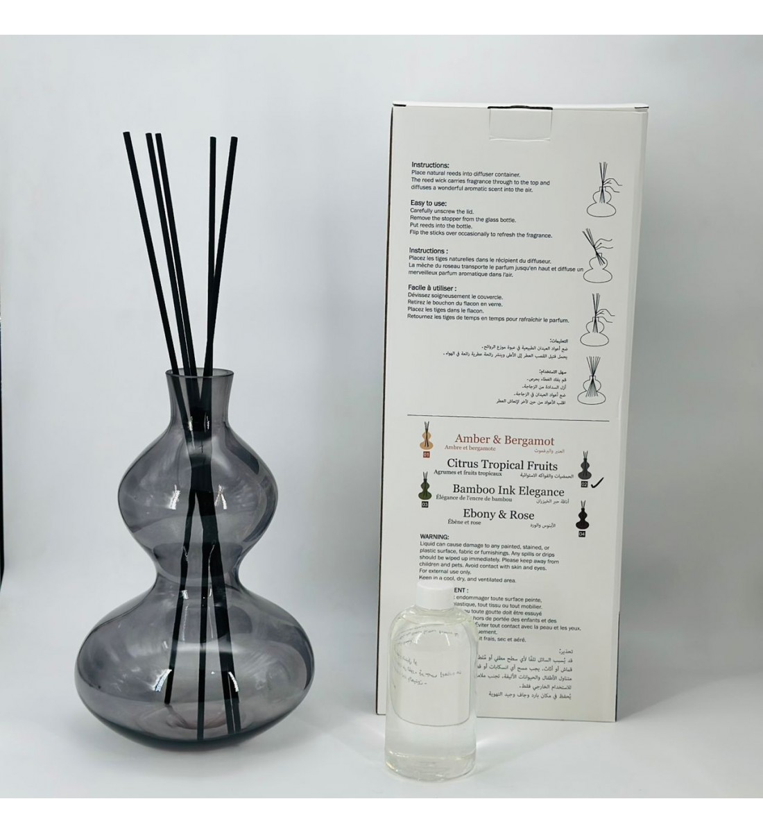 فواحه عطرية مع عيدان زجاج 500ملي تقريبا 