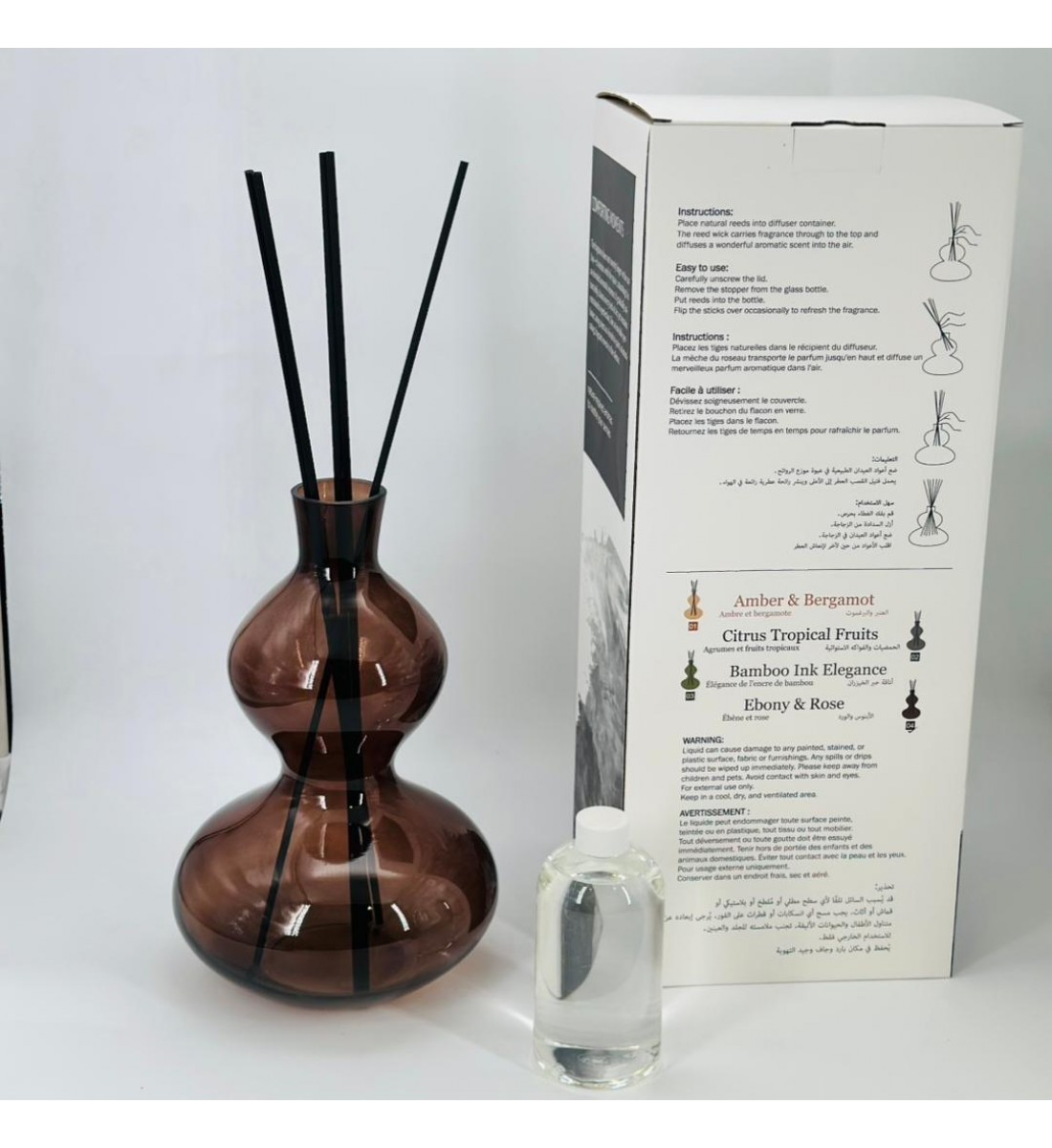 فواحه عطرية مع عيدان زجاج 500ملي تقريبا 