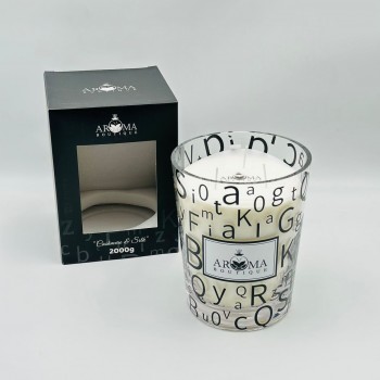 شمعه عطرية زجاج 2000غرام برائحه CASHMERE&SILK