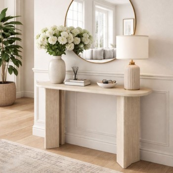 كنسول خشبي بتصميم عصرى ومميز