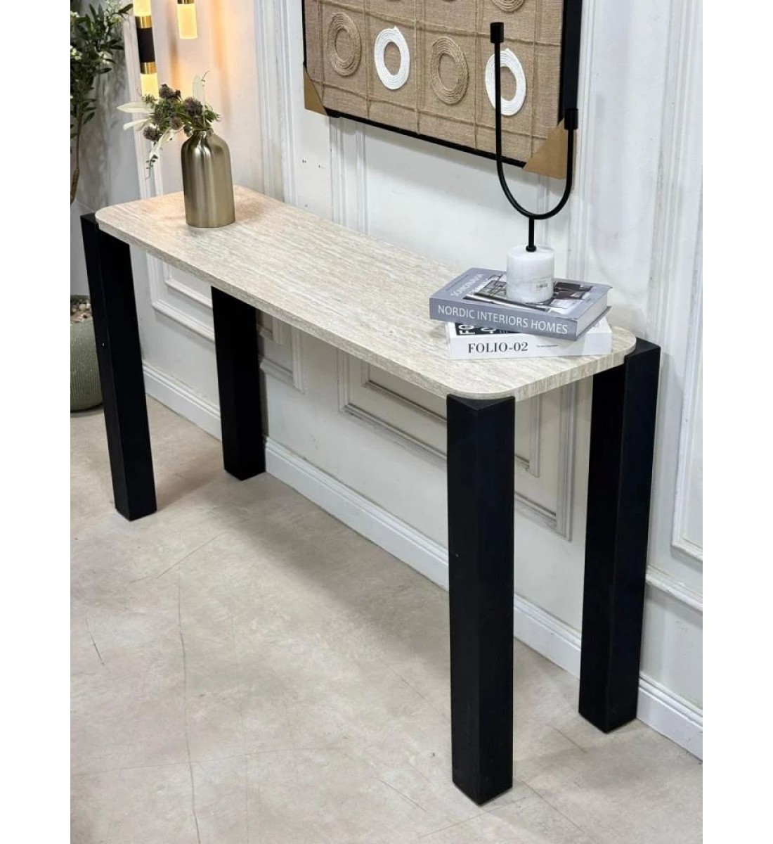 كنسول خشبي بتصميم عصرى ومميز