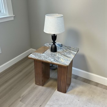 طاولة قهوة أنيقة بتصميم عصري ولون بني فاخر،60×60×60سم  (منتج تفصيل )