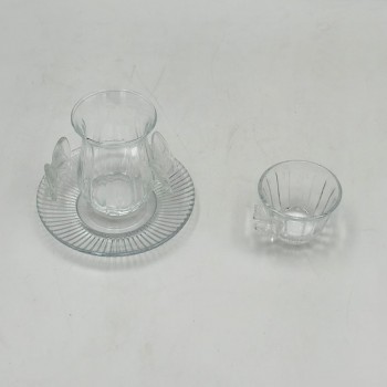 طقم كاسات وفناجين مع الصحن 18قطعه