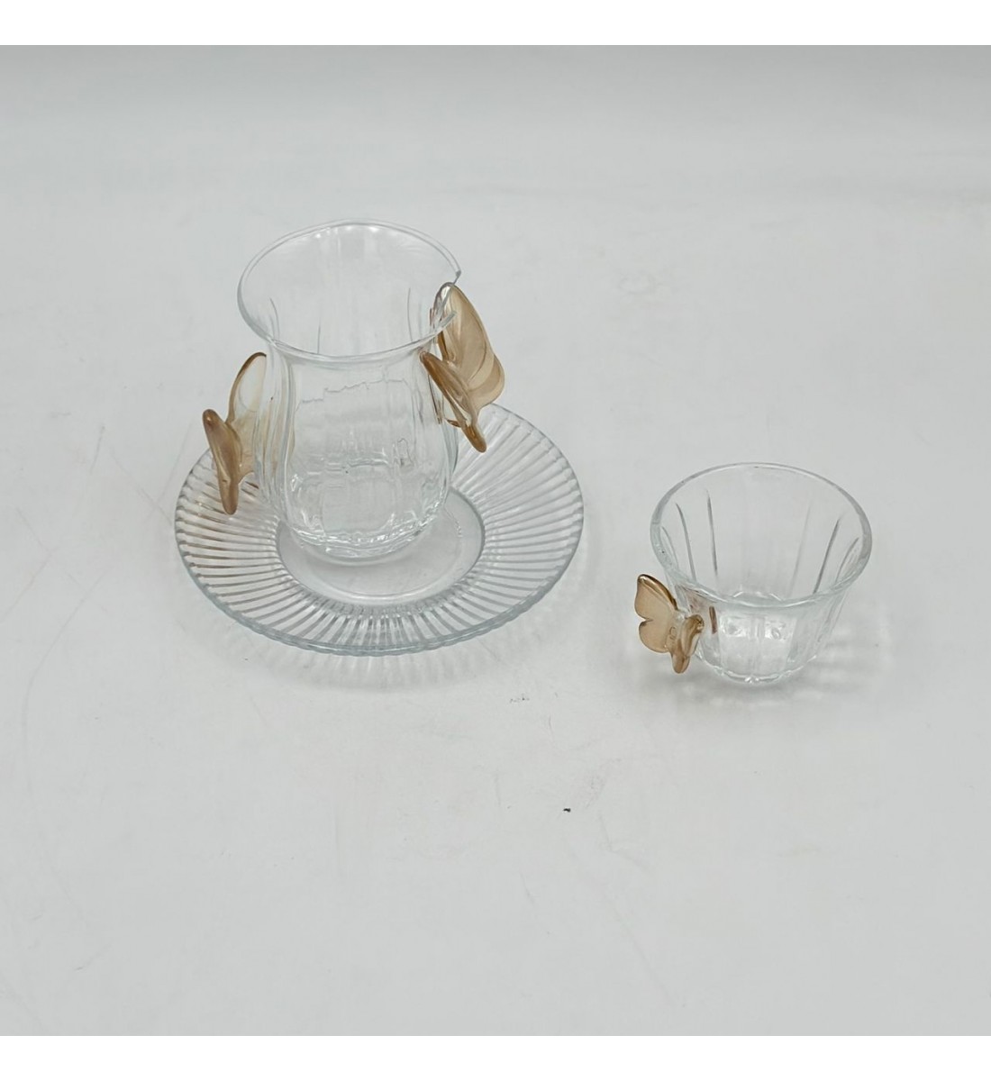 طقم كاسات وفناجين مع الصحن 18قطعه