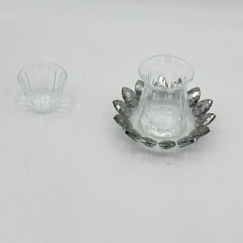 طقم كاسات وفناجين مع الصحن 18قطعه