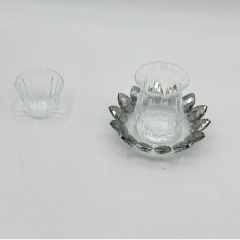 طقم كاسات وفناجين مع الصحن 18قطعه