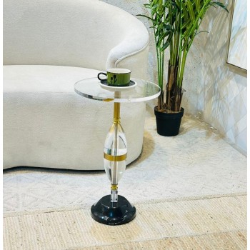  طاولة جانبية فاخرة بتصميم عصري أنيق 35×35×57سم 