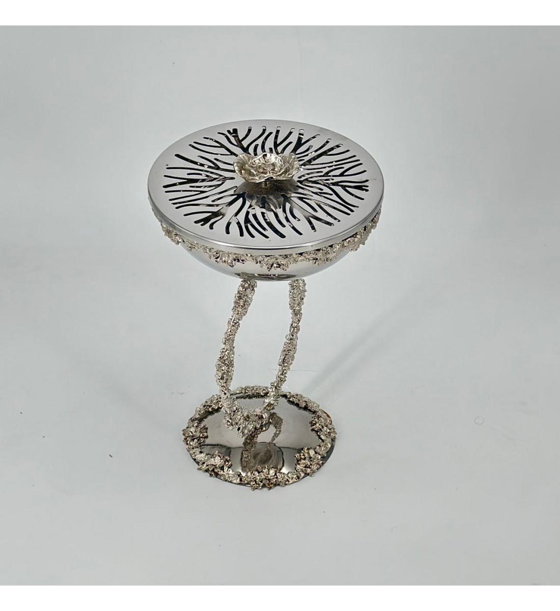 مبخرة ضيافة تركيه فضي 21×14×14سم مبخرة ضيافة تركيه فضي 21×14×14سم