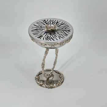 مبخرة ضيافة تركيه فضي 21×14×14سم 