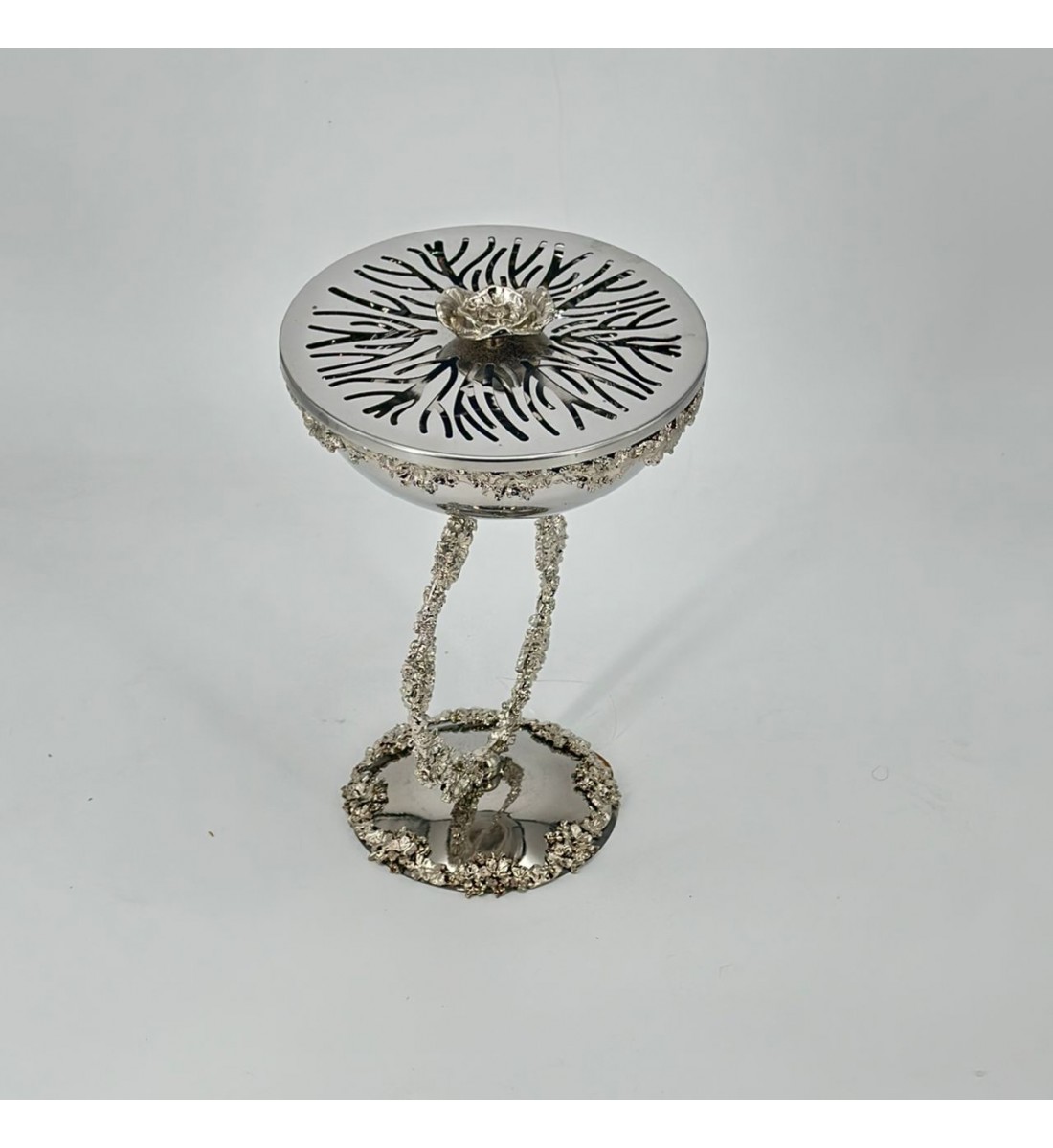 مبخرة ضيافة تركيه فضي 21×14×14سم مبخرة ضيافة تركيه فضي 21×14×14سم