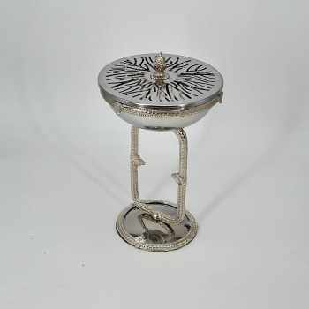 مبخرة ضيافة تركيه فضي 21×14×14سم 