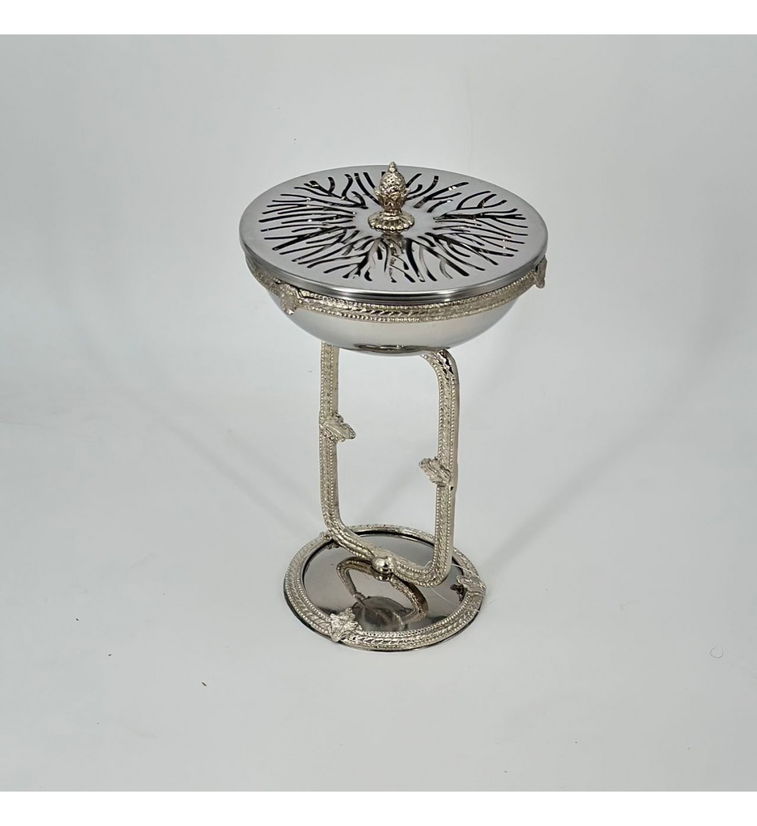 مبخرة ضيافة تركيه فضي 21×14×14سم مبخرة ضيافة تركيه فضي 21×14×14سم