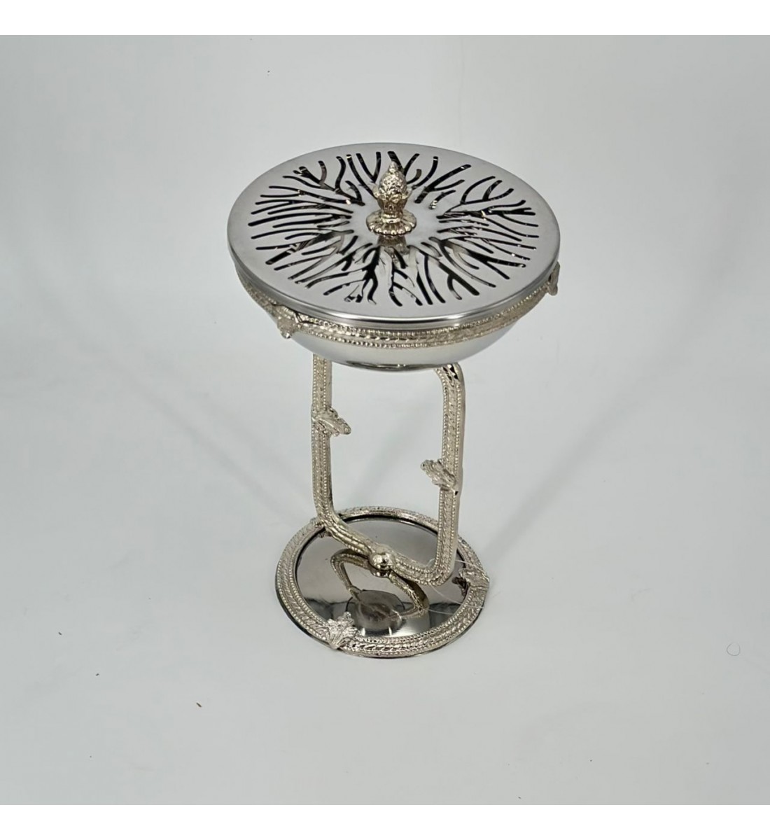 مبخرة ضيافة تركيه فضي 21×14×14سم مبخرة ضيافة تركيه فضي 21×14×14سم