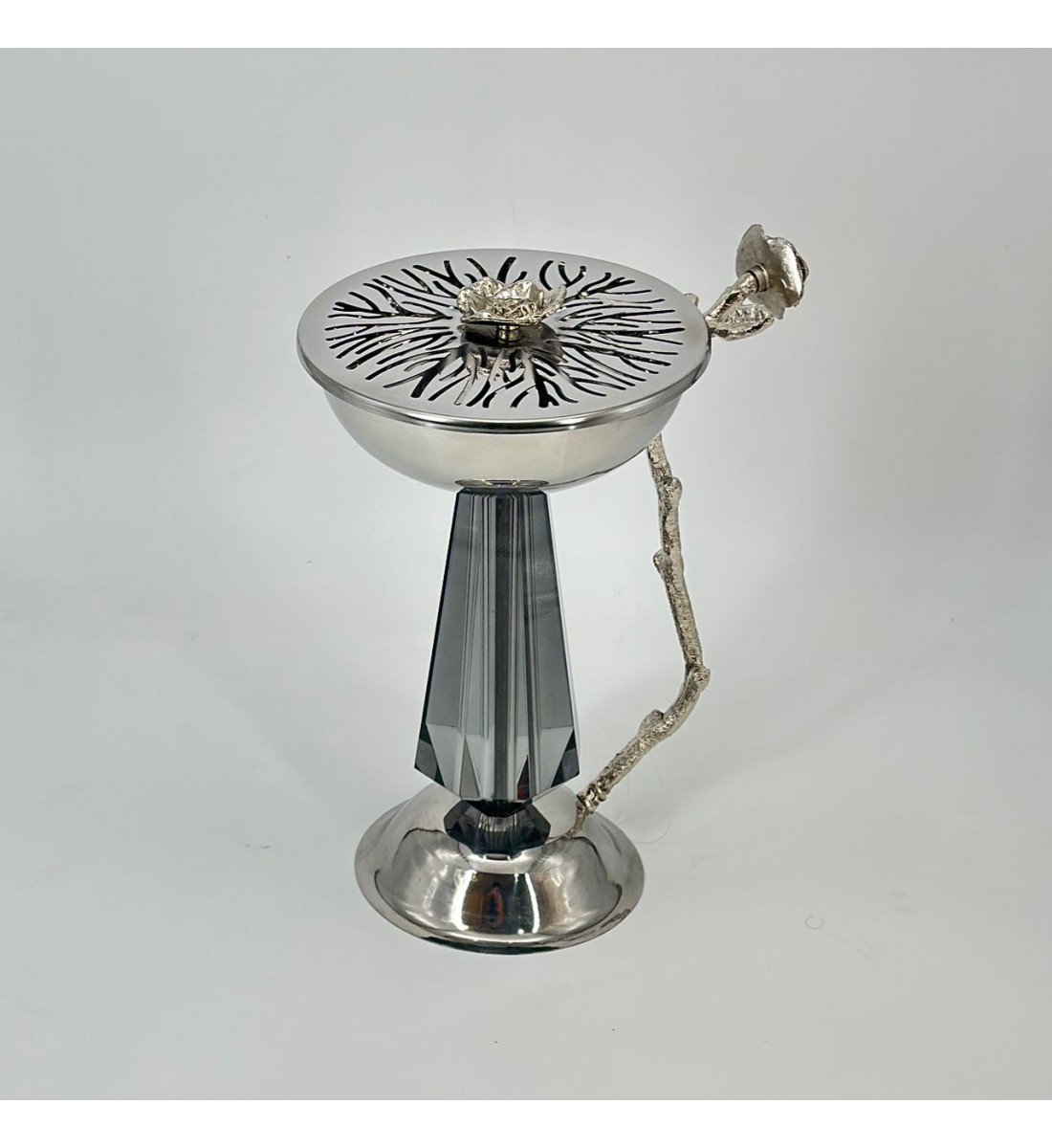 مبخرة ضيافة تركيه فضي اسود 24×14×14سم