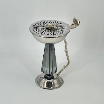 مبخرة ضيافة تركيه فضي اسود 24×14×14سم