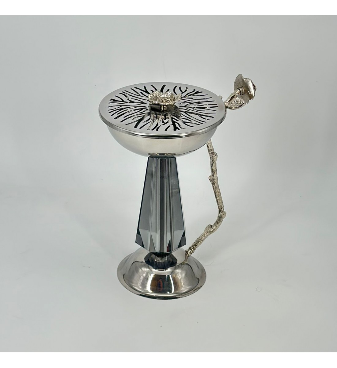 مبخرة ضيافة تركيه فضي اسود 24×14×14سم