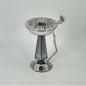 مبخرة ضيافة تركيه فضي اسود 24×14×14سم