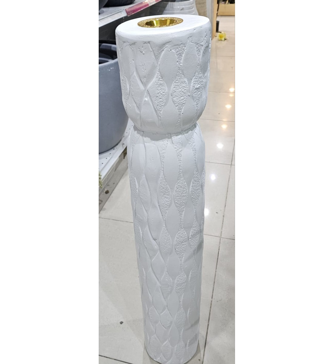   مبخرة خشب مرشوش ابيض كبير 100سم 