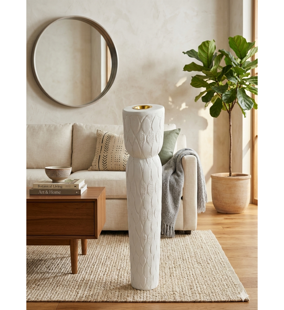 مبخرة خشب مرشوش ابيض وسط 80سم مبخرة خشب مرشوش ابيض وسط 80سم