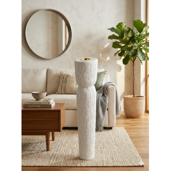   مبخرة خشب مرشوش ابيض كبير 100سم 