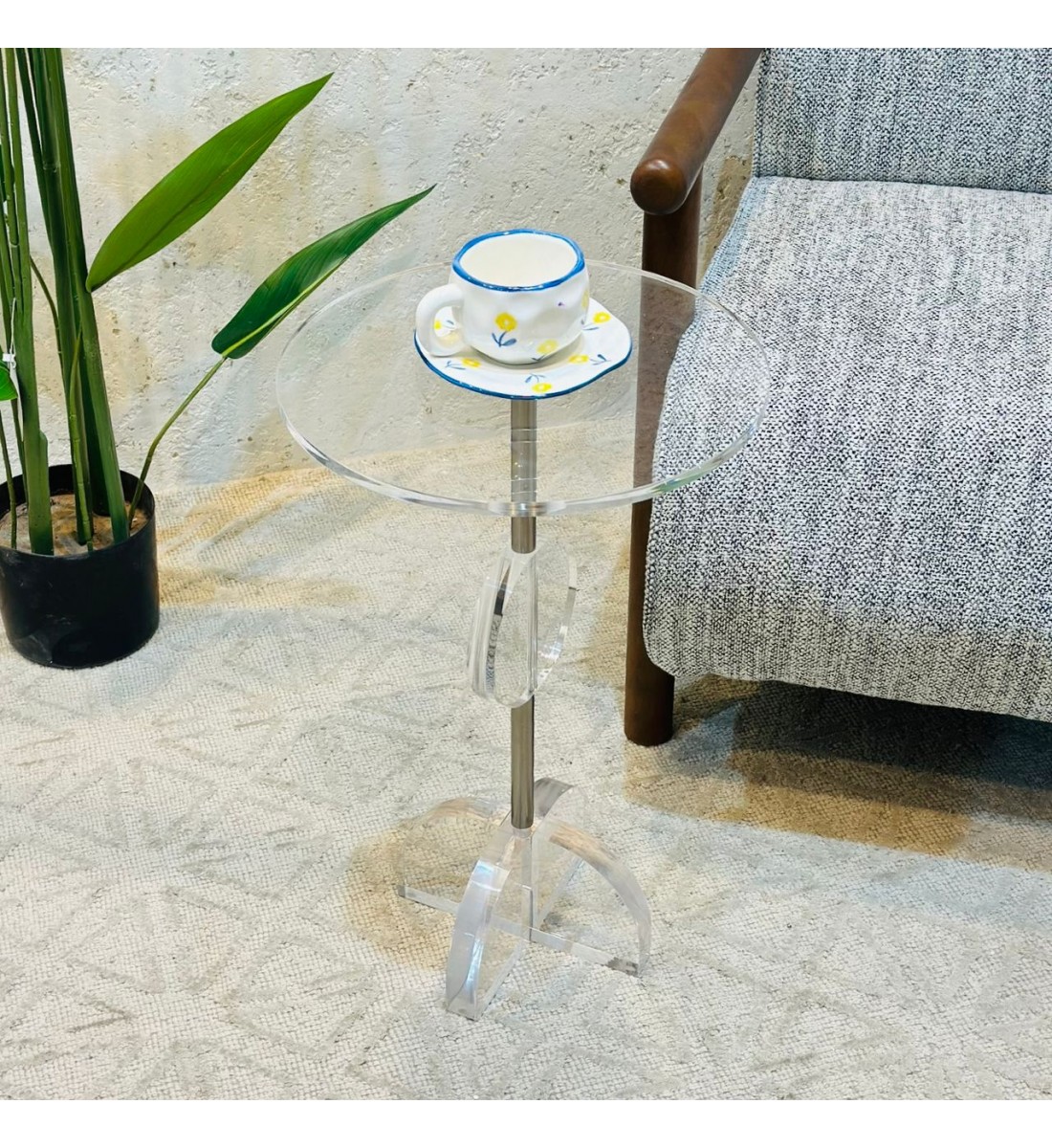 طاولة جانبية فاخرة بتصميم عصري أنيق 35×35×56سم طاولة جانبية فاخرة بتصميم عصري أنيق 35×35×56سم