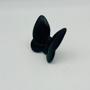 فراشة زجاج لون اسود