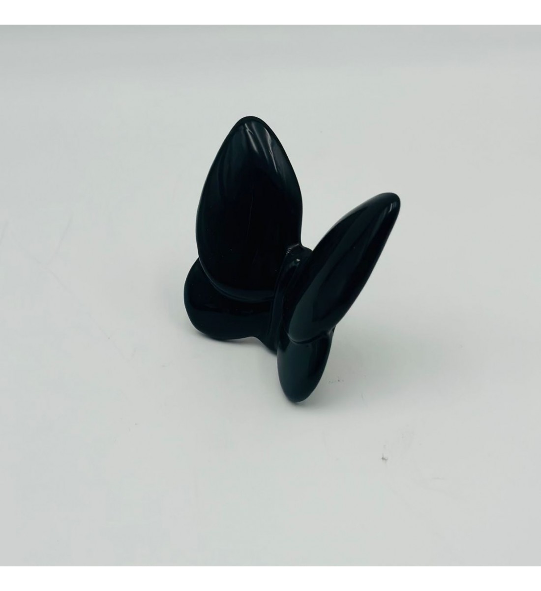 فراشة زجاج لون اسود