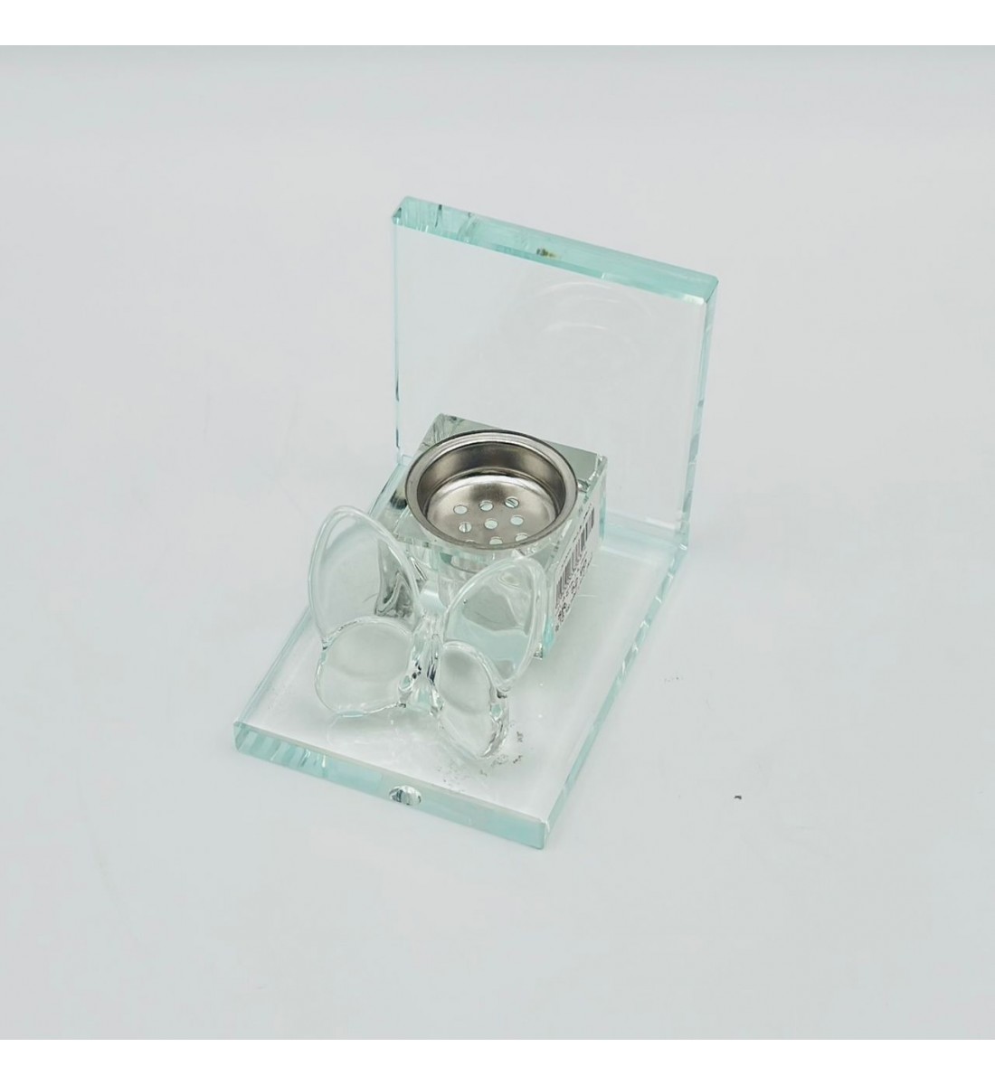 مبخرة أنيقة بتصميم عصري فاخر، مصنوعة من خامة شفافة عالية الجودة 12×9×10سم 