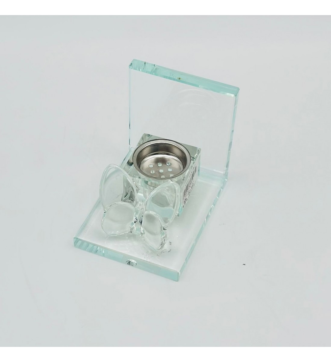 مبخرة أنيقة بتصميم عصري فاخر، مصنوعة من خامة شفافة عالية الجودة 12×9×10سم 