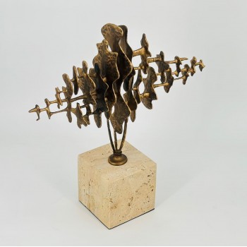 قطعة ديكور فنية بتصميم تجريدي جريء34×36×10سم