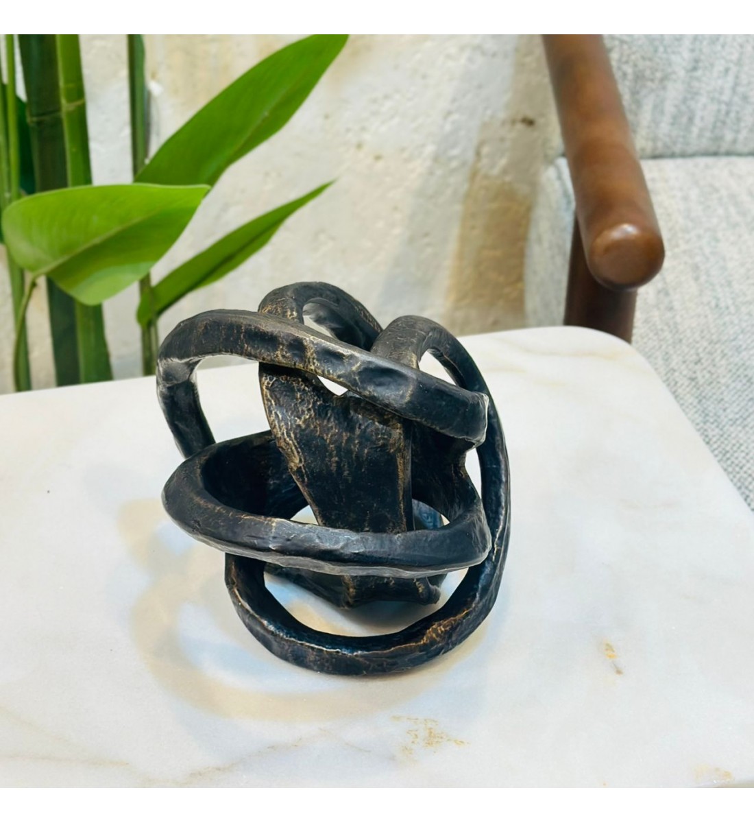 قطعة ديكور بتصميم عقدة تجريدي20×20×20سم 