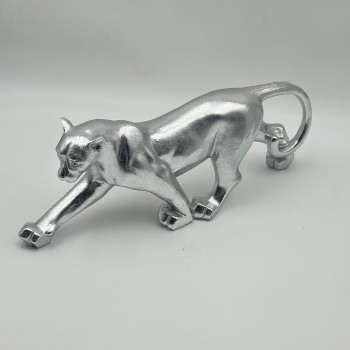 قطعة ديكور بتصميم  نمر فضي 38×15×5سم 