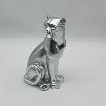 قطعة ديكور بتصميم  نمر فضي 27×15×13سم 