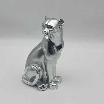 قطعة ديكور بتصميم  نمر فضي 27×15×13سم 