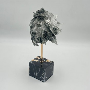 تمثال الصقر منحوت فضي 36×10×8سم 