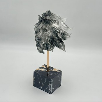 تمثال الصقر منحوت فضي 36×10×8سم 