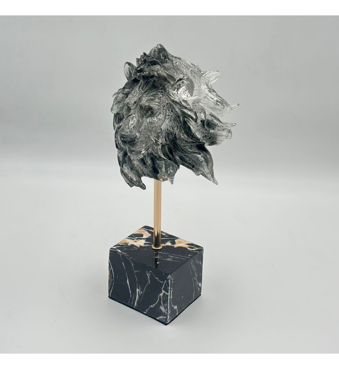 تمثال الصقر منحوت فضي 36×10×8سم 