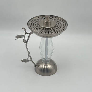 مبخرة ضيافة تركيه فضي شفاف 24×14×14سم