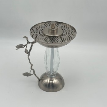 مبخرة ضيافة تركيه فضي شفاف 24×14×14سم