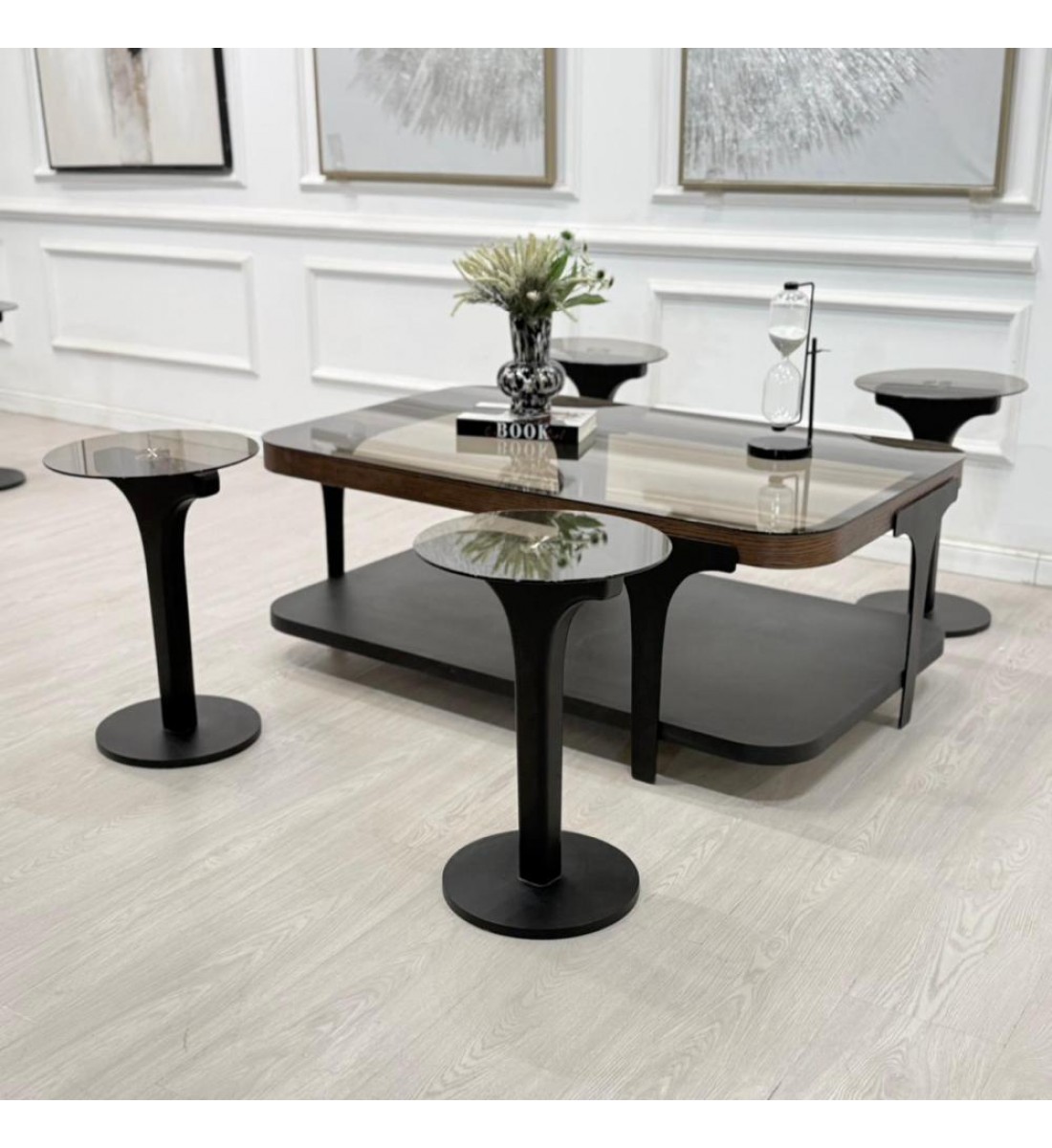 طقم طاولات ابيات 5قطع 2 الوان (منتج تفصيل ) طقم طاولات ابيات 5قطع 2 الوان (منتج تفصيل )